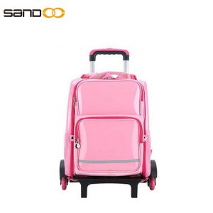 Wholesale trolley school backpack with six wheels for girls