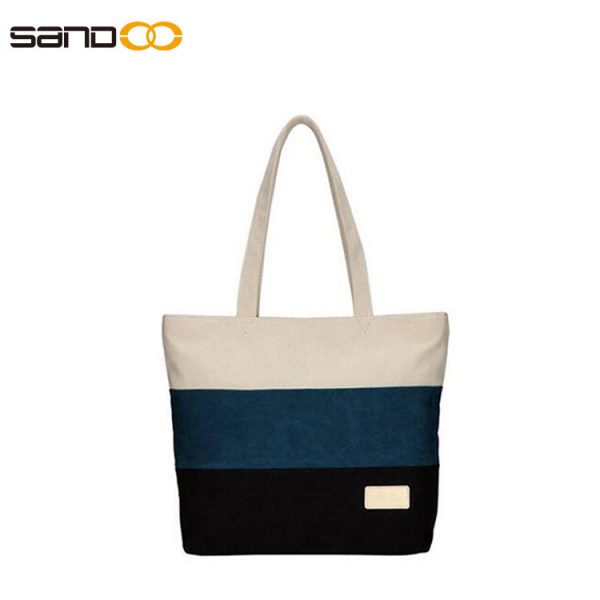 Wholesale fashion canvas handbag for lady