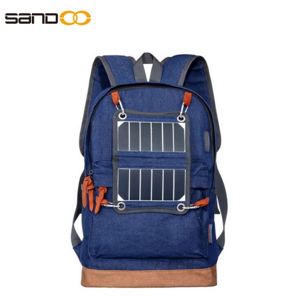 Outdoor Fashion Lightweight Solar Backpack With LED Light