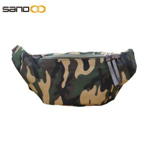 Camo Fanny Pack with adjustable leather Belt ,Large Capacity Camouflage Waist Bag Packs ,3 Pockets Travel Chest Shoulder Bag ,Phone Running Hiking Belt Bag 