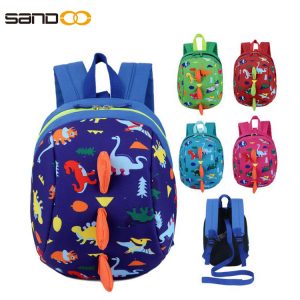 Lost proof Design Cartoon Dinosaur Backpack Cute Kids Animal Kindergarten Backpack For School